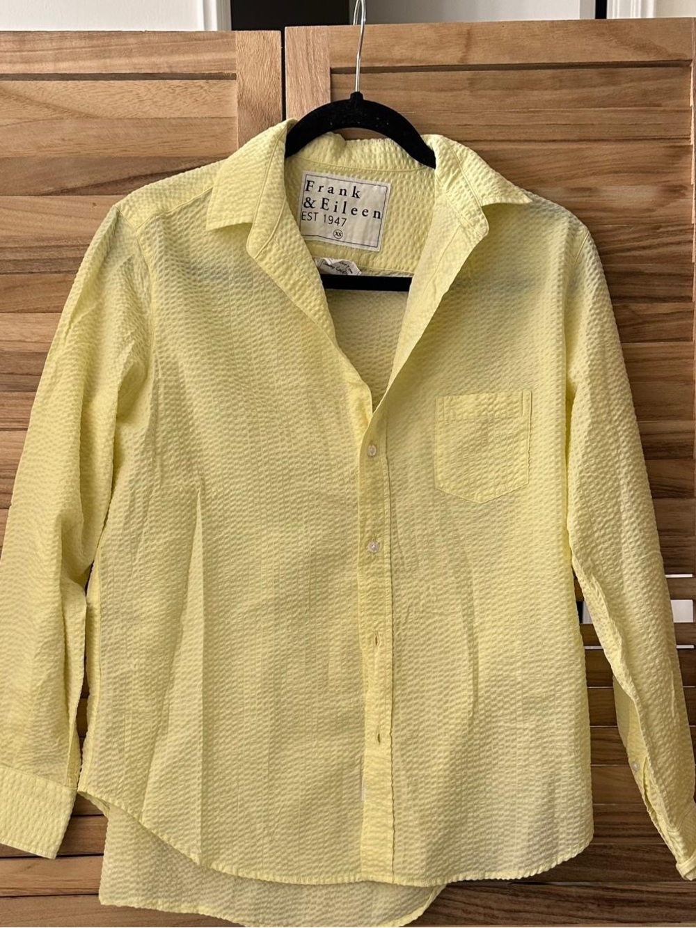 Frank Eileen Eileen Button down shirt in yellow size XS